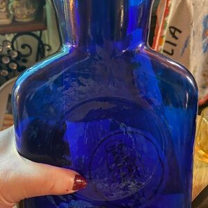384 Water 💦 Bottle Blenko Beautiful Flower Vase - Colbalt Blue